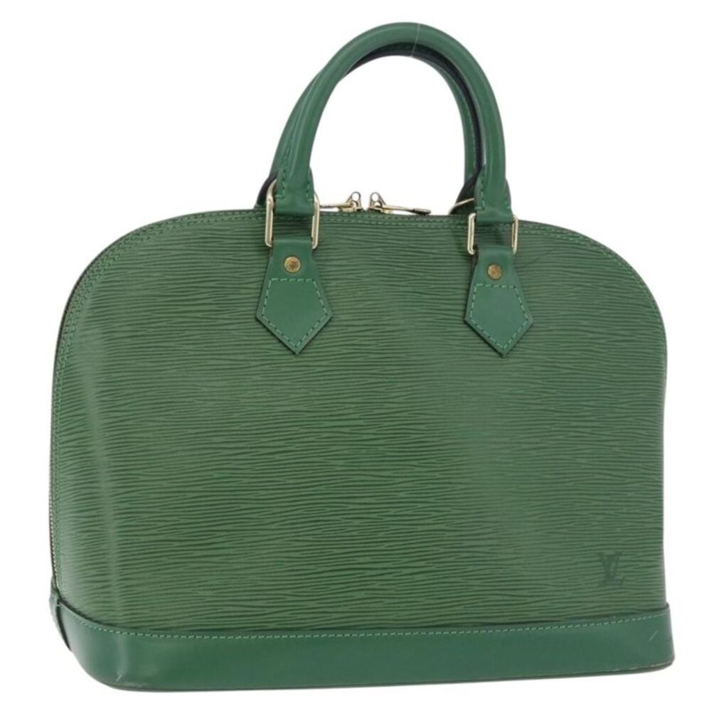 Louis Vuitton Alma Epi Green Leather Handbag